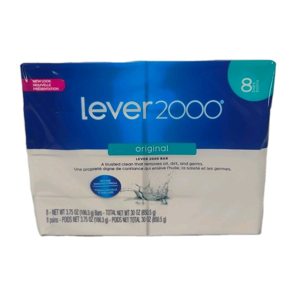 Lever 2000 Original Bar Soap –‎ Pack of 8 (4oz each) New